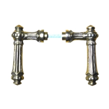 Set deurbeslag messing - 2 klinken en 2 deurplaten - PC 92