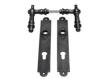 Deurklinken en deurplaten - verzinkt gietijzer - PC92 - deurbeslag set