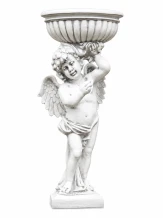 Engel met vaas – polystone – decoratiebeeld – 86 cm