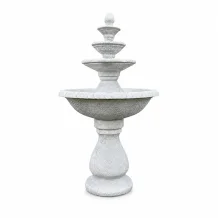 Tuinfontein met 4 schalen – 135 cm – massief steen