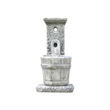 Klassieke stenen fontein met decoratieve emmer – 80 cm hoog