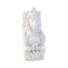 Ganesha - stenen beeld - 75 cm - klassiek wit - hindoeïsme