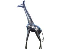 Giraffe 'Abina' - handgemaakt uit Afrika - 200 cm - metaal