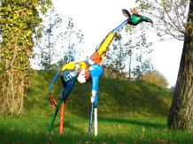 Giraffe "Savanna" - 155 cm - Afrikaans Beeld - Metaal