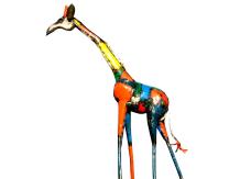 Giraffe 'Anando' - handgemaakt uit Afrika - 150 cm - kleur