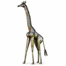Giraffe 'Loa' - handgemaakt uit Afrika - zwart met goud