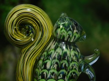 Glazen eekhoorn beeld – handgemaakt kunstobject – 16 cm