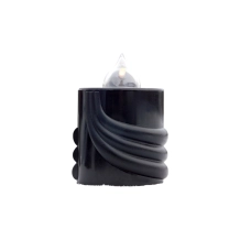 Elektrische grafkaars - zwart - lantaarn