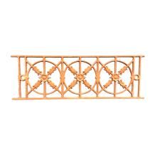 Cast iron window grill, raamrooster, massief smeedijzer, rust-bruin.