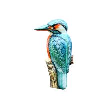 Ijsvogel in kleur - 27 cm - gietijzer - wanddecoratie