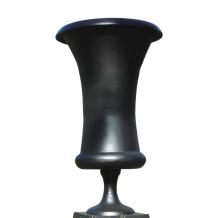 Vaas – 95 cm – zwart aluminium – vintage – robuust