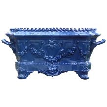 Plantenbak Art Nouveau - 55 cm - aluminium - donkerblauw