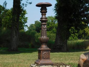 Kandelaar van gietijzer – klassiek – bruin – 70 cm