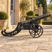 Canon – 164 cm – noir – décoration en fonte – grand