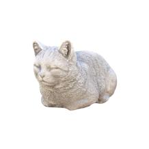 Liggende kat - stenen dierenbeeld - 33 cm - klassiek