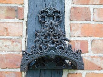 Support de tuyau d'arrosage classique – 30 cm – décoration en fonte