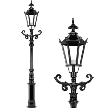 Klassieke lantaarnpaal met kronen – 225 cm – aluminium