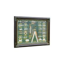 Frame met Scheepsknopen - Wandvitrine - Vintage