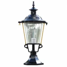 Klassieke sokkellamp - 70 cm - zwart - aluminium lage buitenlamp