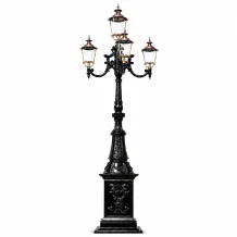 Exclusieve lantaarnpaal van 425 cm hoog – koper en messing