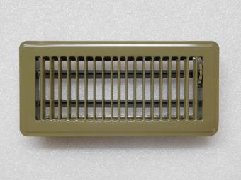 Rechteckiges Luftgitter - aus braunem Metall - verstellbar