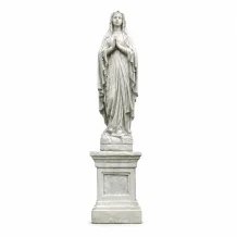 Mariabeeld op sokkel – 190 cm – steen – Onze Lieve Vrouw
