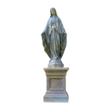 Maria - op sokkel - steen - 175 cm - oxide - klassiek