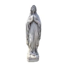 Maria - stenen beeld - 115 cm - klassiek wit - in detail