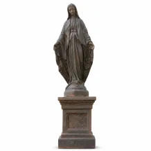 Maria - op sokkel - steen - 175 cm - oxide - klassiek