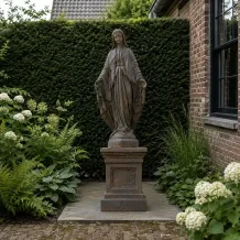 Maria - sur socle - pierre - 175 cm - oxyde - classique