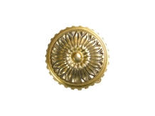 Vaste deurknop met rozet - klassiek gepolijst messing