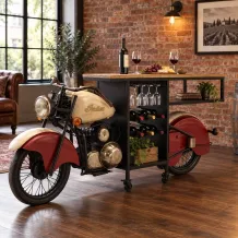 Motor bartafel – wijnbar – vintage en industrieel – 226 cm