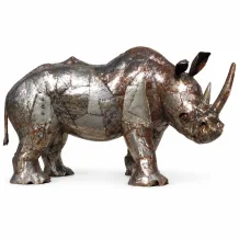 Neushoorn 'Afiah' - handgemaakt uit Afrika - metaal - uniek