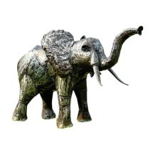 Olifant - handgemaakt uit Afrika - 62 cm - metalen beeld