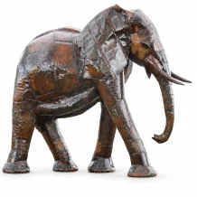 XXL Olifant – metalen beeld – bruin – 225 x 250 cm