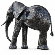 Olifant 'Zarina' - handgemaakt uit Afrika - metaal - uniek