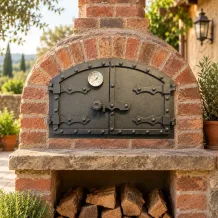 Gietijzeren ovendeur - pizza oven - met temperatuurmeter