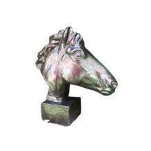 Paardenhoofd - gietijzeren beeld - 31 cm - rustiek zwart