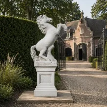 Paardenbeeld steen - groot tuinbeeld - 160 cm - klassiek