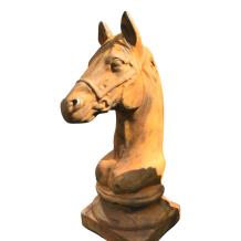 Paardenhoofd - stenen dierenbeeld - 50 cm - oxide - klassiek