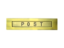 Brievenbusklep POST – 33 cm – messing – klassieke decoratie