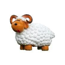 Ram - polystone - 45 cm - wit/bruin - speels beeld