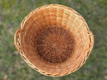 Vintage rieten mand - groot - rotan - voor dekens en meer