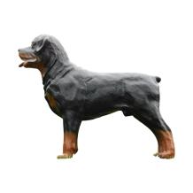 Rottweiler - hond - polystone - 80 cm - bruin/zwart