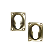 Set cilinderrozetten rechthoek – messing – 47 x 37 mm