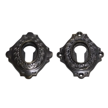 Set veiligheidsrozetten PC - gepatineerd messing - voor huisdeuren
