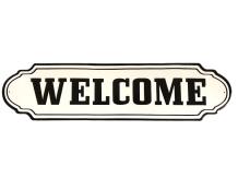 naamplaat XL, met tekst: WELCOME in old-look