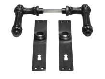 Klinken en deurplaten voor kamerdeuren (BB72) - gietijzer verzinkt