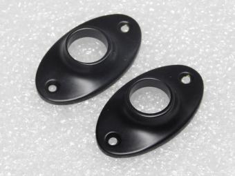 Ensemble de 2 rosaces ovales à rivets – noir mat – moderne