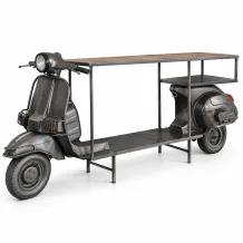 Scooter bartafel – 270 cm – unieke sidetable met opbergrek